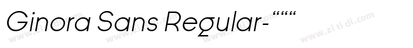 Ginora Sans Regular字体转换